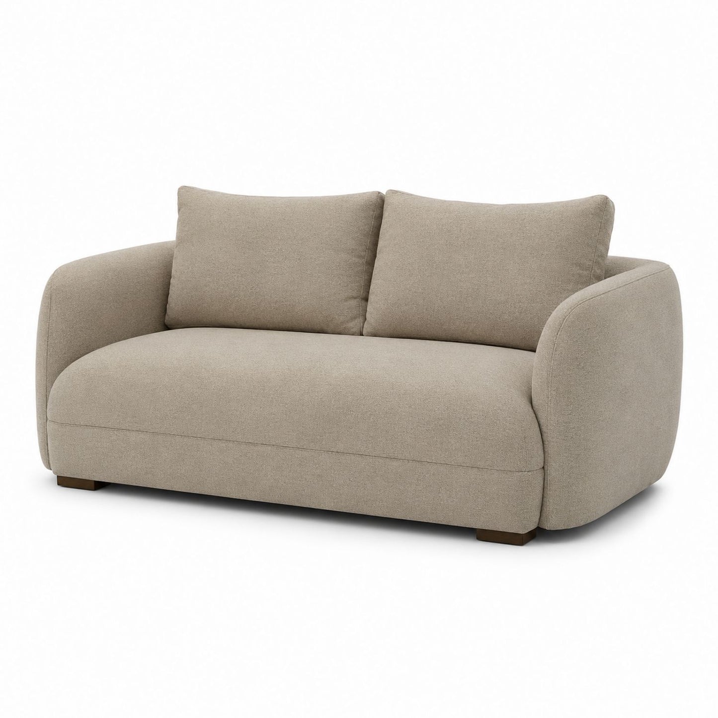 Sofa dwuosobowa z poliestru Beżowa 200x100 cm