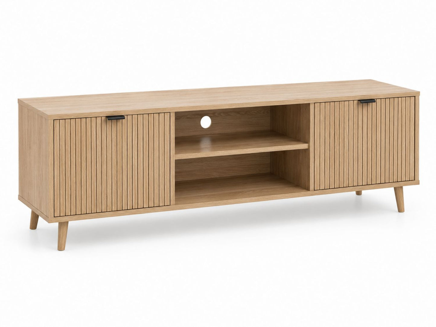 Szafka RTV z drewna dębowego 140x40x50 cm