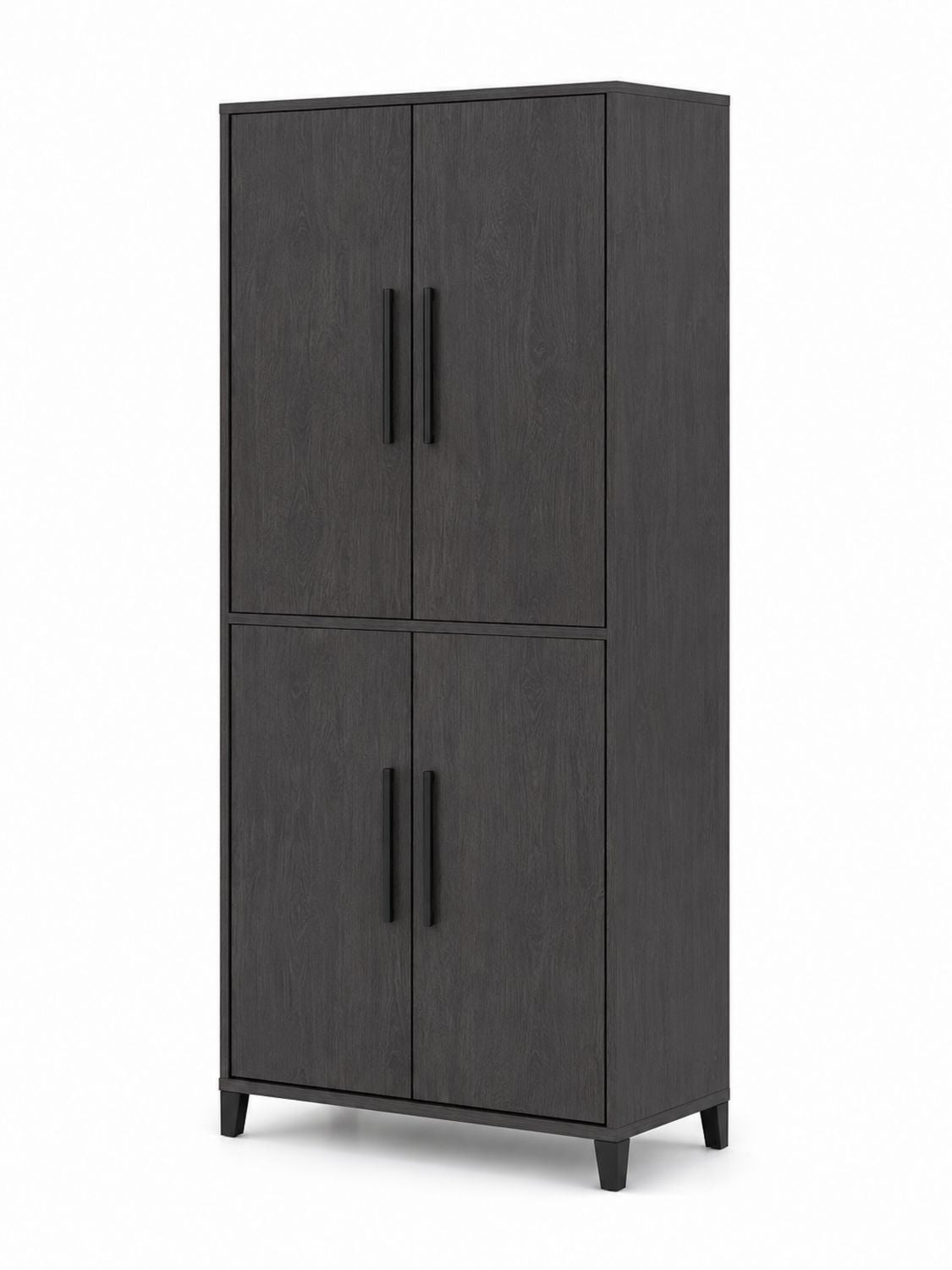 Szafka z drewna inżynieryjnego 80x40x180 cm Czarny