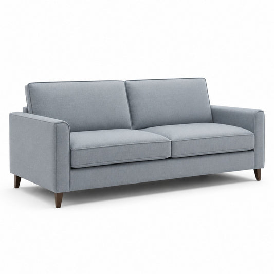 Sofa z Tkaniny Poliestrowej Niebieska 220x88x75 cm