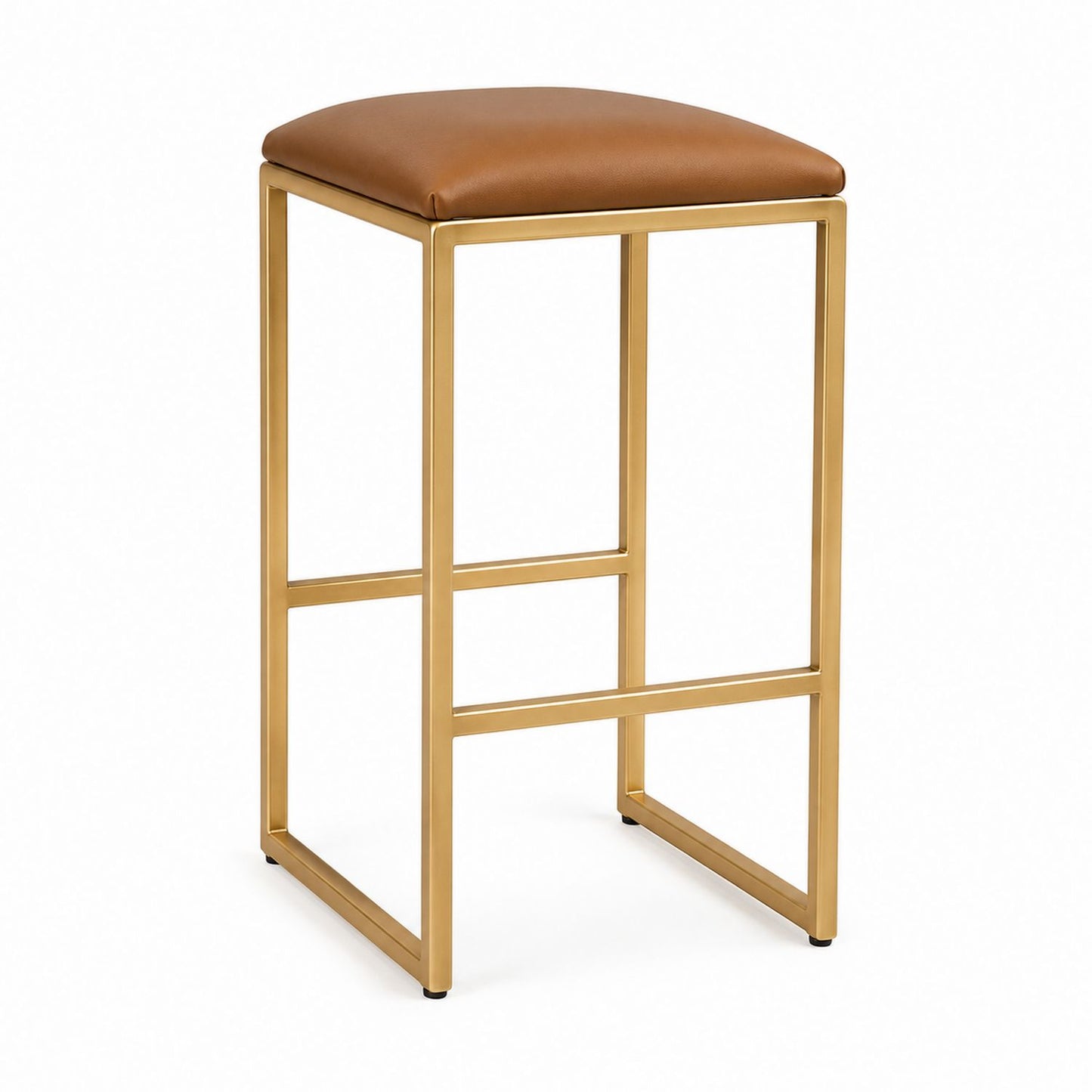 Stołek barowy metalowy, siedzisko z syntetycznej skóry, 75 cm