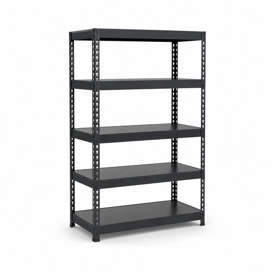 Regał magazynowy stalowy czarny 5 półek 180x90x40 cm